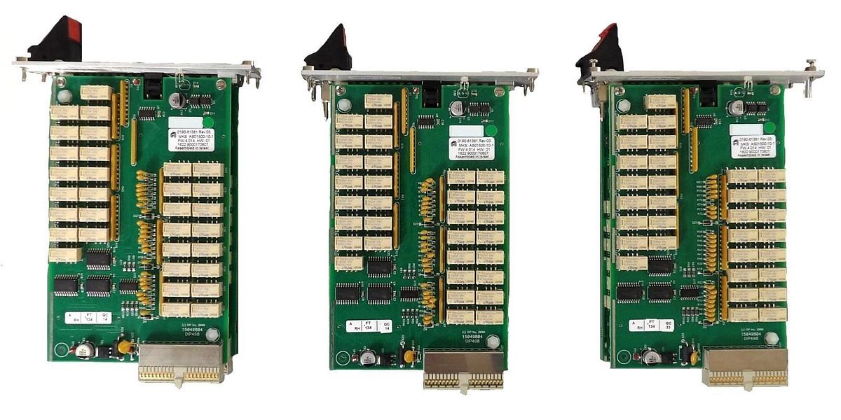 Used MKS Instruments AS01500-10-1 Interlock Module PCB Card AMAT 0190-61381 Lot of 3