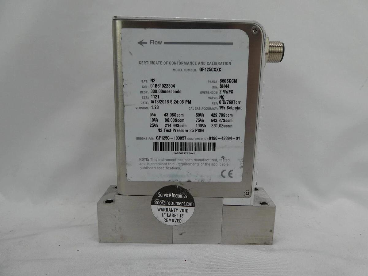 Used Brooks GF-125CXXC Mass Flow Controller MFC N2 Reseller Lot of 7 Working Surplus