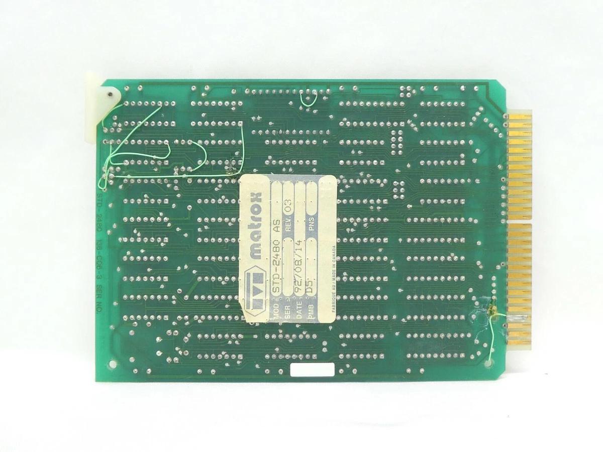 Used Matrox 136-C06-3 PCB Card STD-2480 Lam Research 855-002375-001 Working Surplus