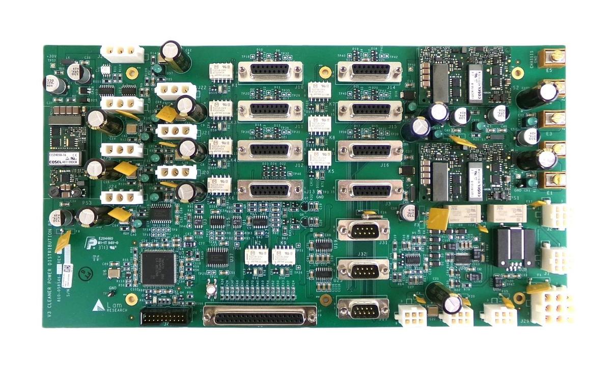 Used Lam Research 810-058546-003 V3 Cleaner Power Distribution PCB Assembly Working