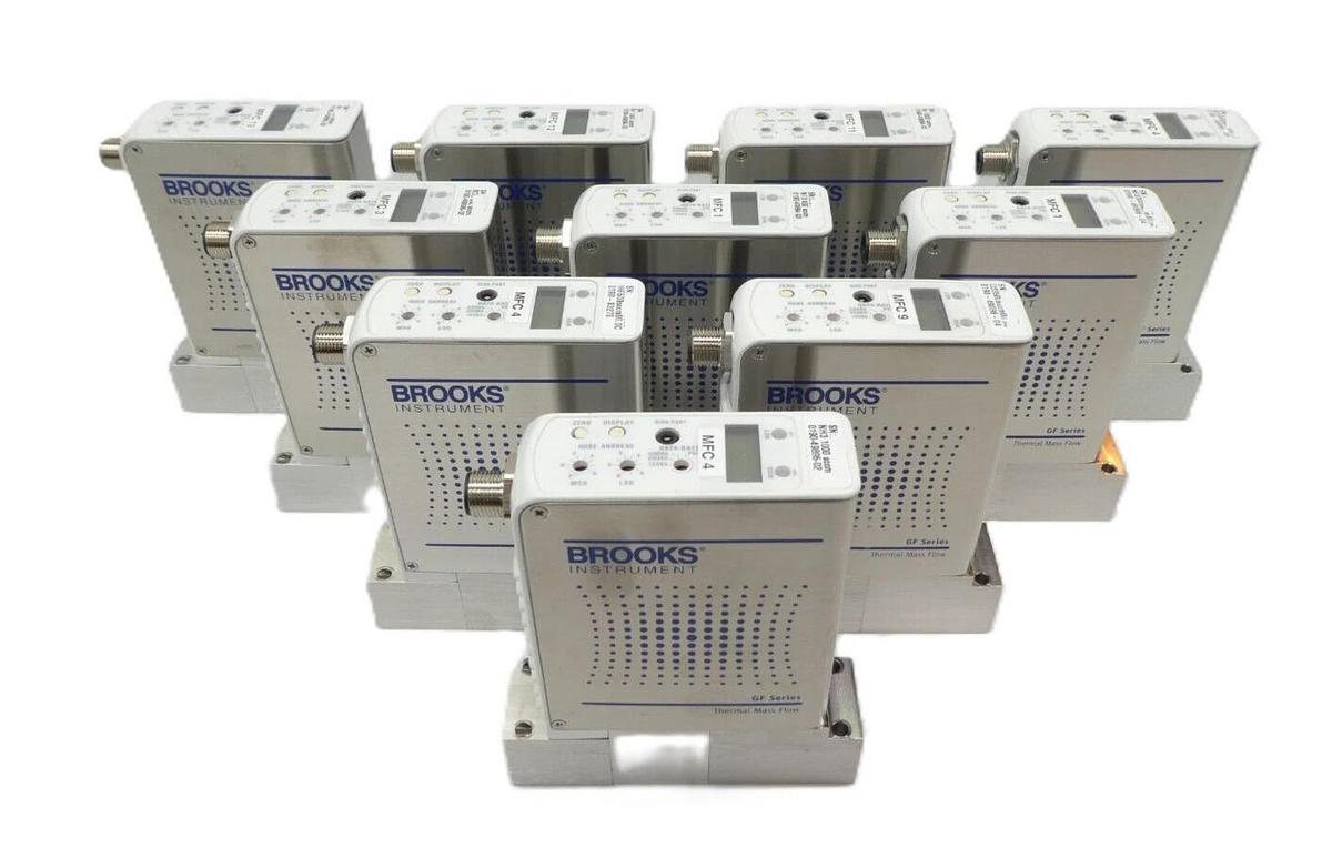 Used Brooks Instrument GF125C Mass Flow Controller MFC GF125CXXC Lot of 10 Working