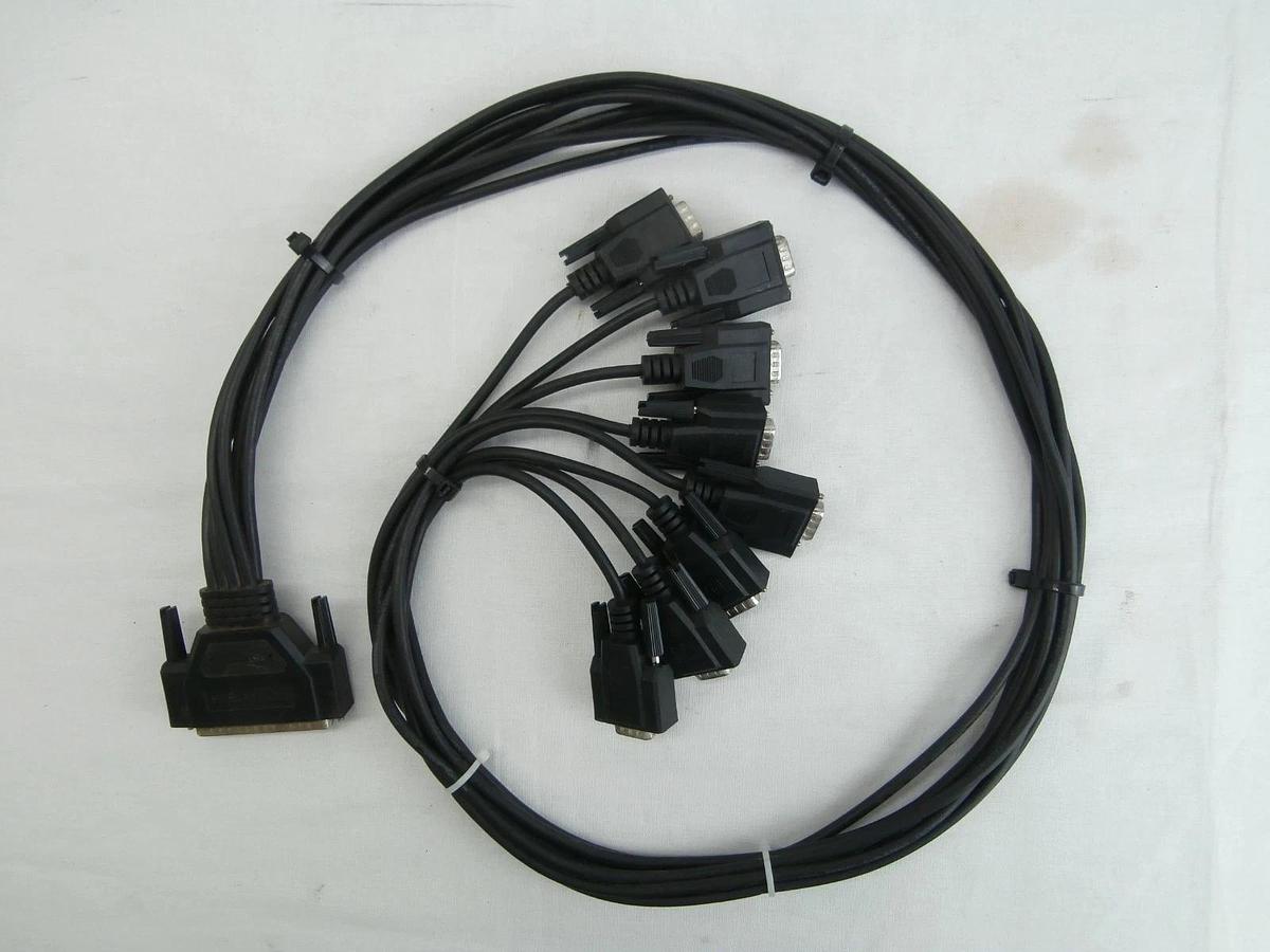 Used Kawasaki 0301851-000 Robot Interlink with Advantech 8-Port Serial Cable Set Used