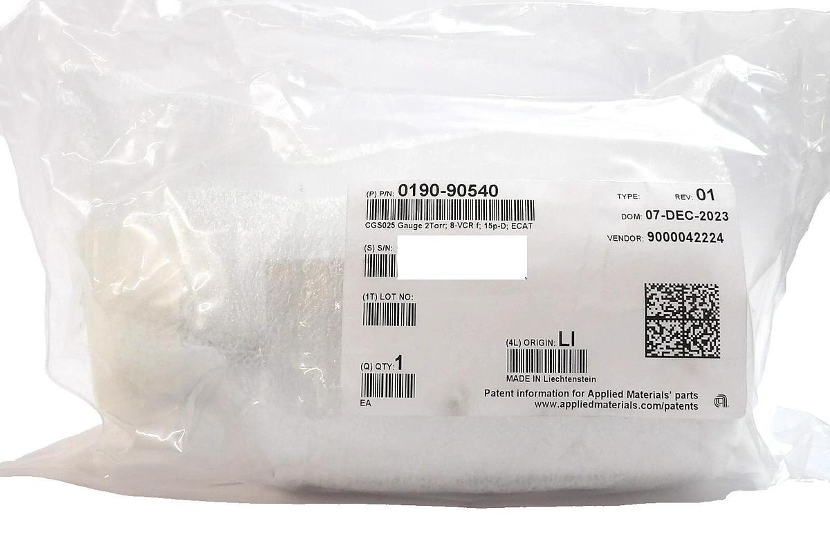 Used AMAT Applied Materials 0190-90540 CGS025 Gauge 2 Torr Working Surplus