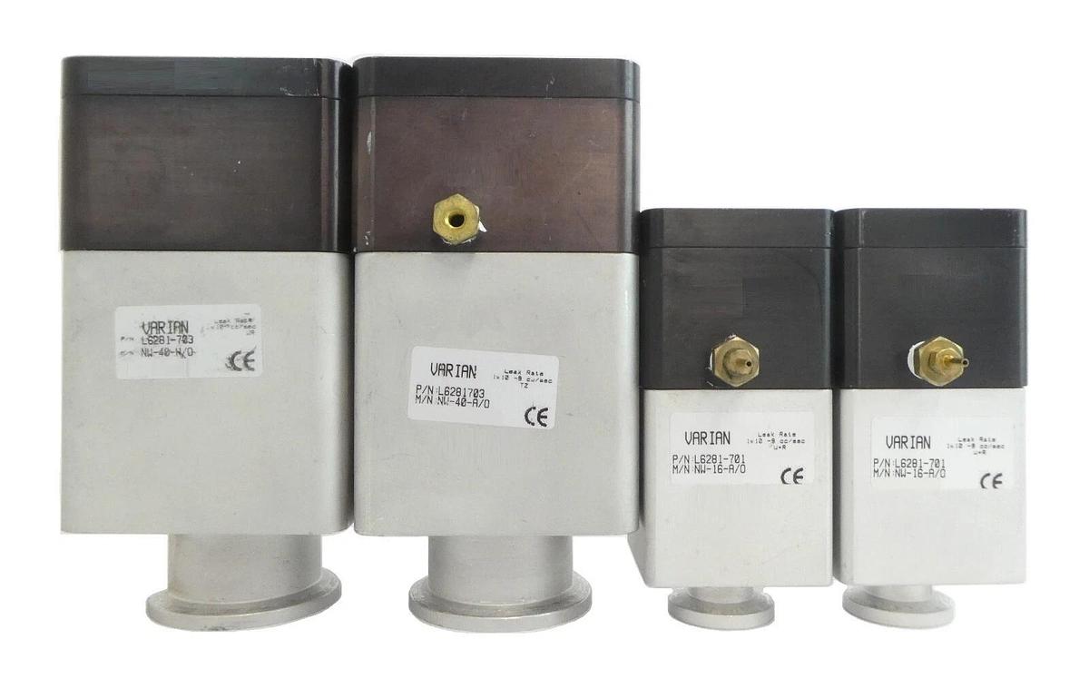 Used Varian L6281-703 L6281-701 Pneumatic Angle Valve Reseller Lot of 4 Working