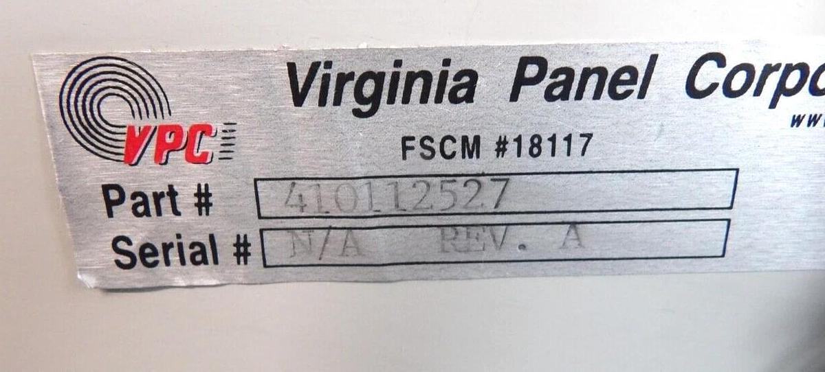 Used Virginia Panel Corporation 410112527 Receiver and Wire Module Working Surplus