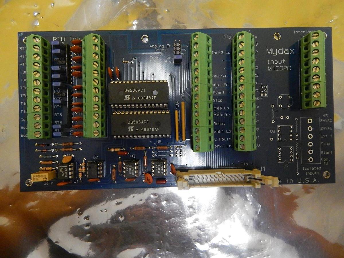 Used Mydax M1002C RTD Interface Input Board PCB Chiller 1M9W-T Used Working