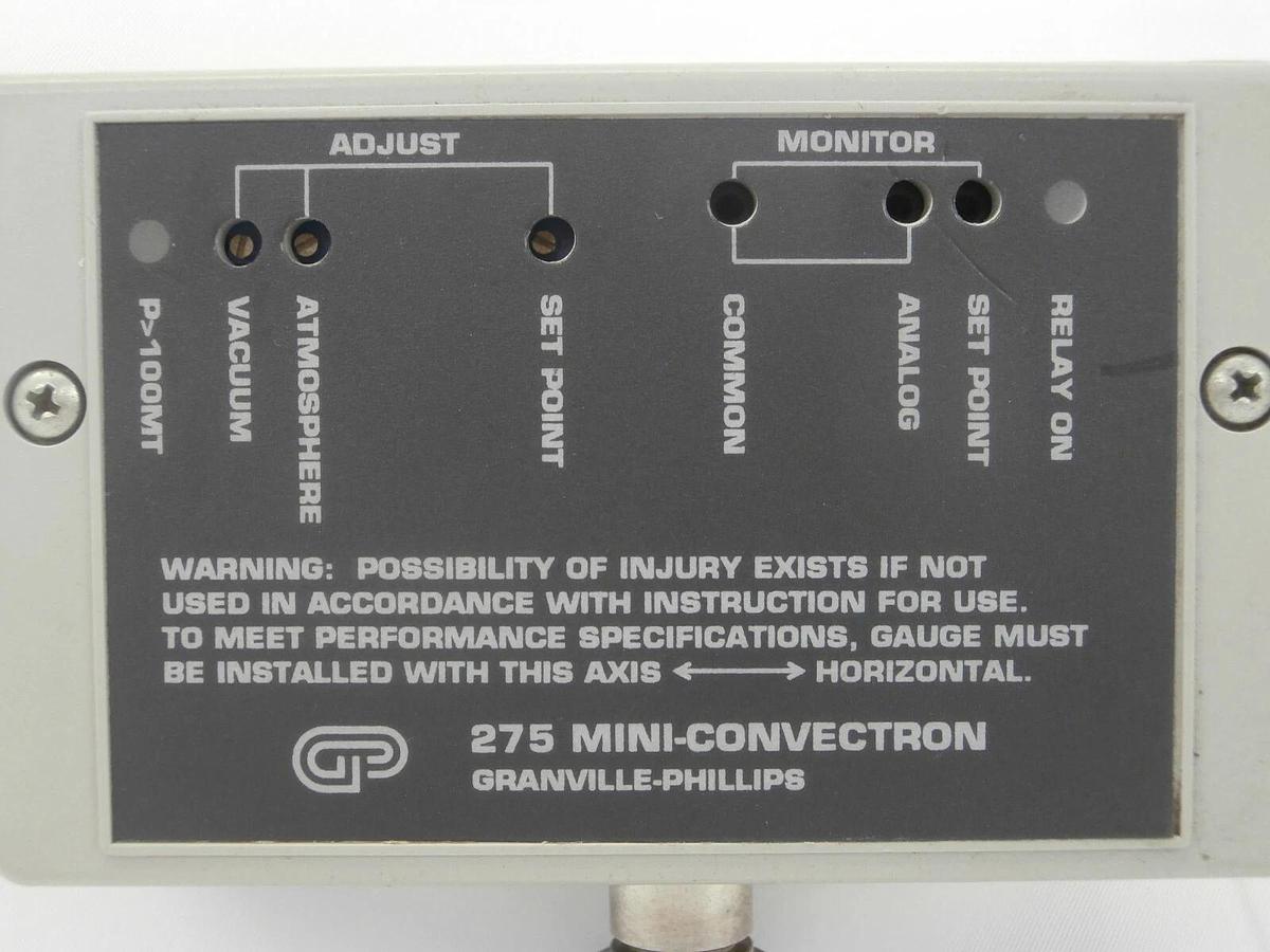 Used Granville-Phillips 20275-500 Vacuum Gauge 275 Mini-Convectron Working Surplus