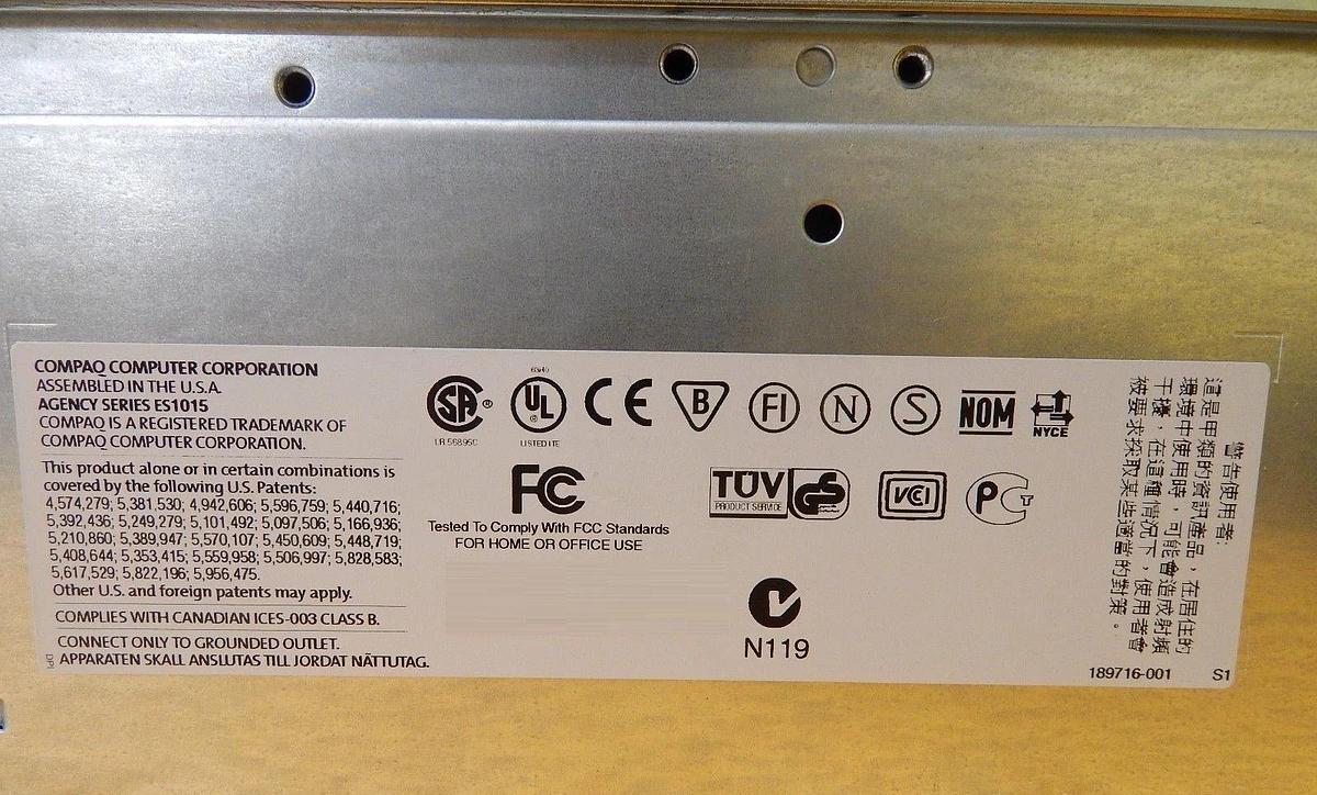 Used Compaq DL580R01 x700-1M IPUS Industrial Computer ES1015 Proliant Spare As-Is