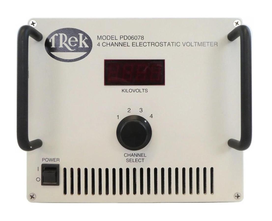 Used Trek PD06078 4 Channel Electrostatic Voltmeter Working Surplus