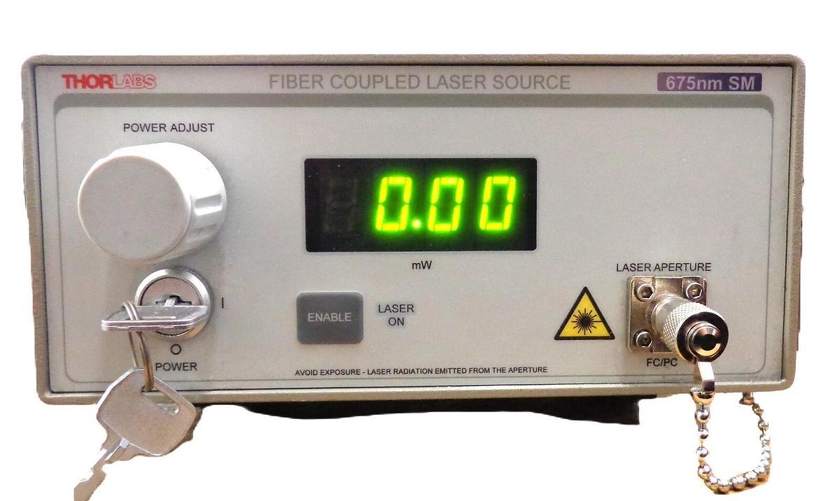 Used Thorlabs S1FC675 Fiber Coupled Laser Source Module Working Surplus