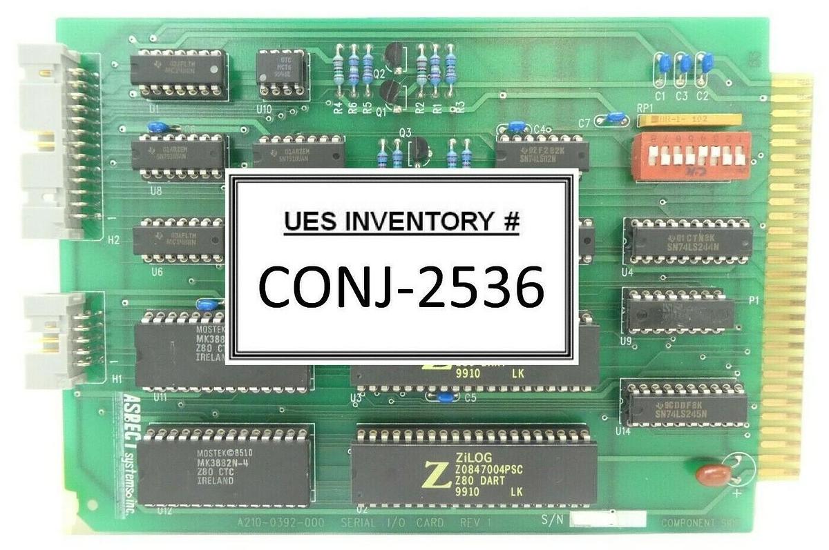 Used Aspect Systems A210-0392-000 Serial I/O PCB Card Lam 810-000392-001 Working