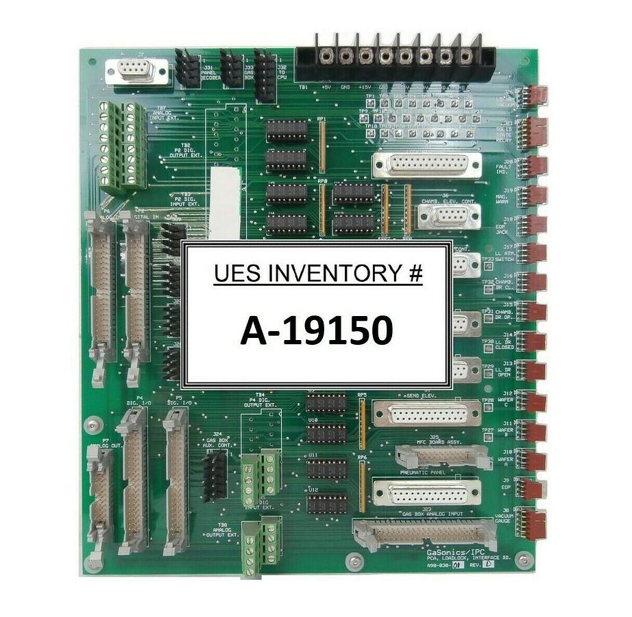 Used GaSonics A90-030-01 Loadlock Interface Board PCB IPC Bent Pins Working Surplus
