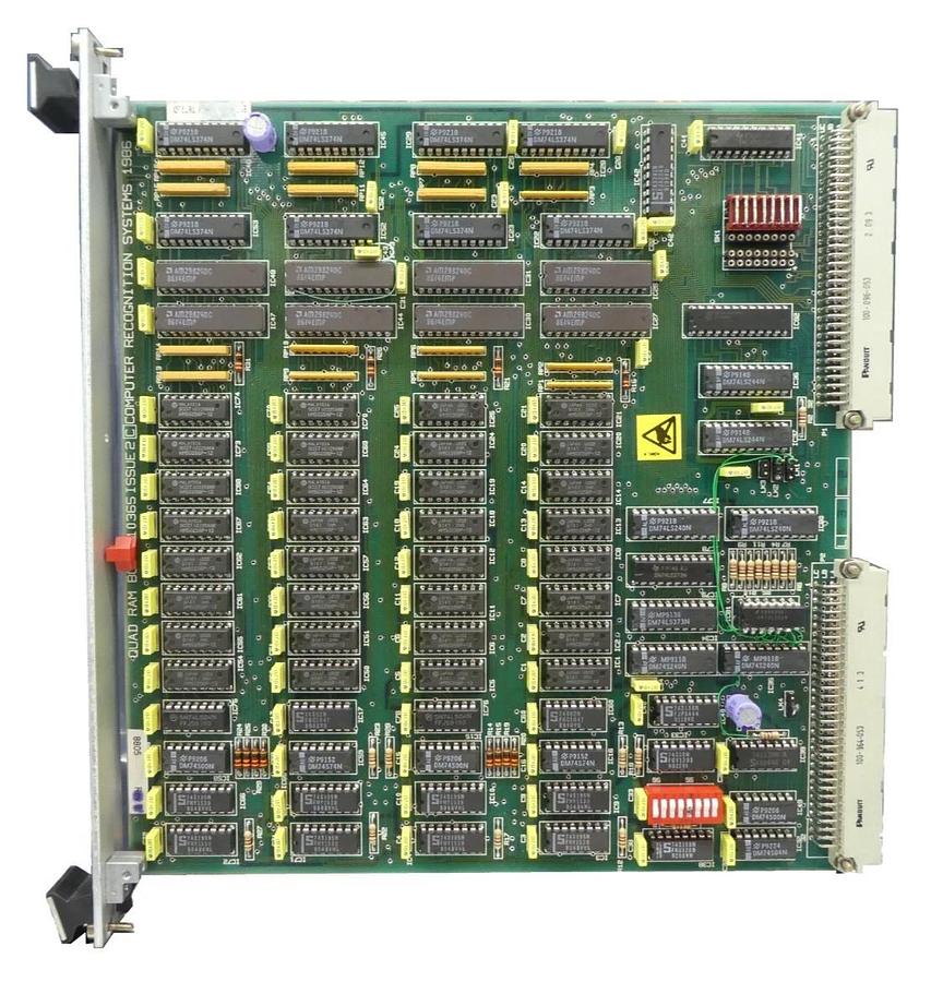Used Computer Recognition Systems 10365 QUAD RAM PCB Card 8805 Rev. B Working Surplus
