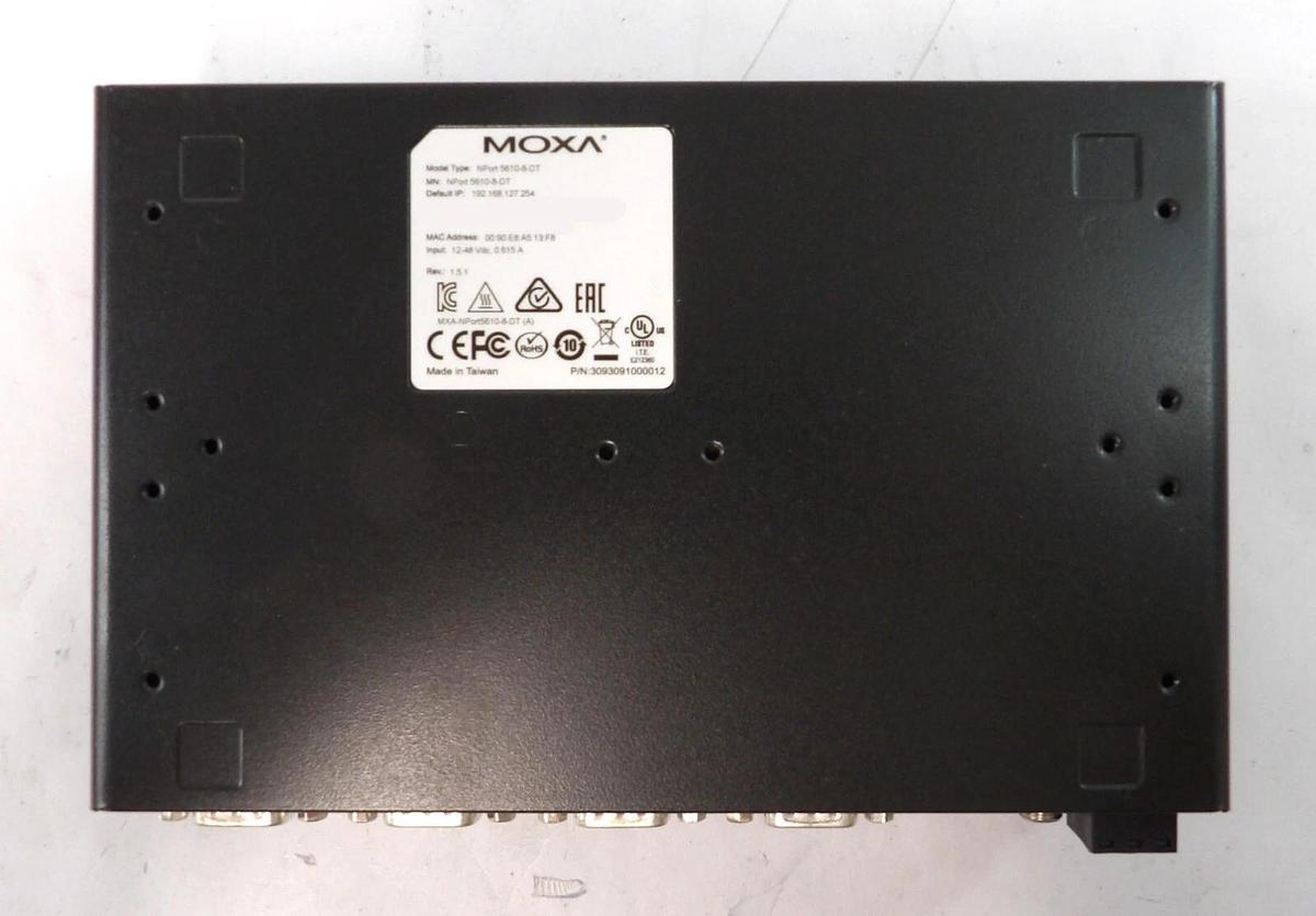 Used Moxa 3093091000012 8-Port Serial Device Server Nport 5610-8-DT Working