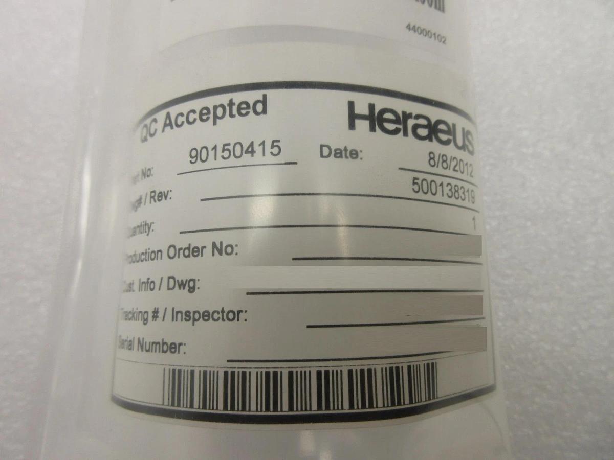 Used Heraeus 90150415 HTU Vacuum Anneal Plasma Tube New