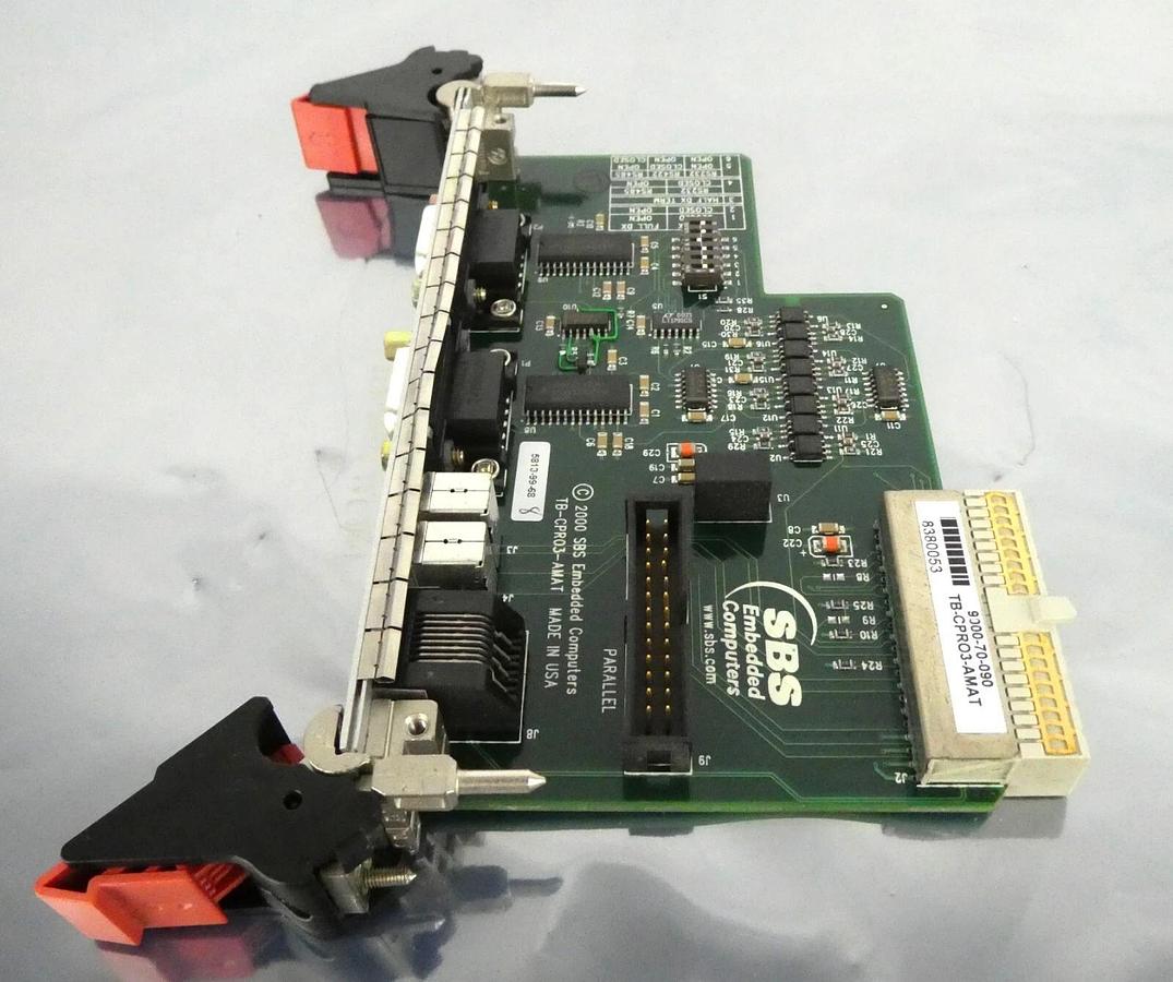 Used SBS Embedded Computers 9000-70-090 PCB Board TB-CPR03-AMAT Working Surplus