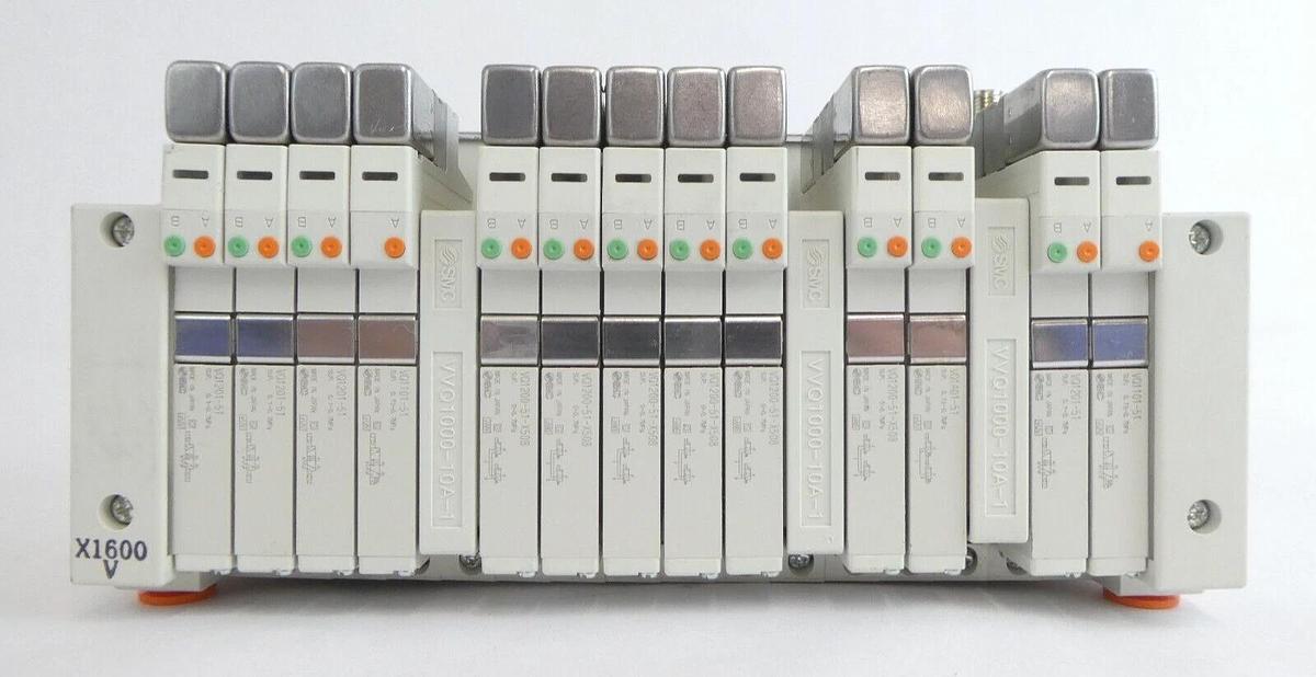 Used SMC VV5Q11-16-X1600V 16-Port Manifold EX420-SDN2 AMAT Working Surplus