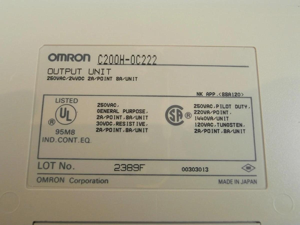 Used Omron SYSMAC C200H Programmable Logic Controller PLC Assembly C200H-CPU02 Used
