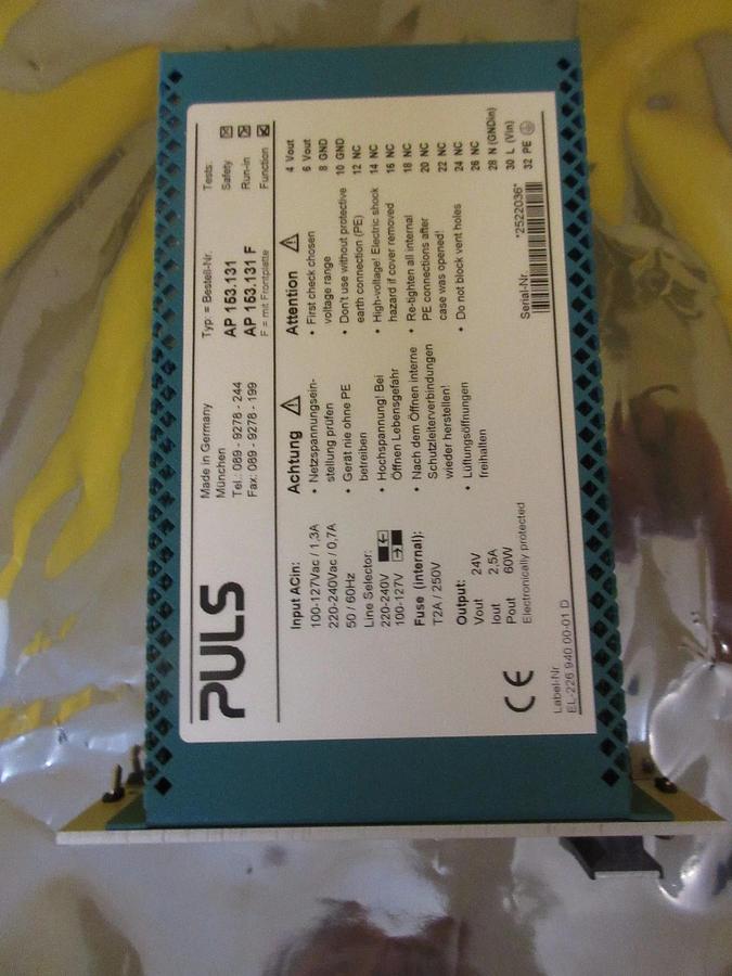 Used PULS AP 153.131 F Power Supply PCB Card ASML Used Working