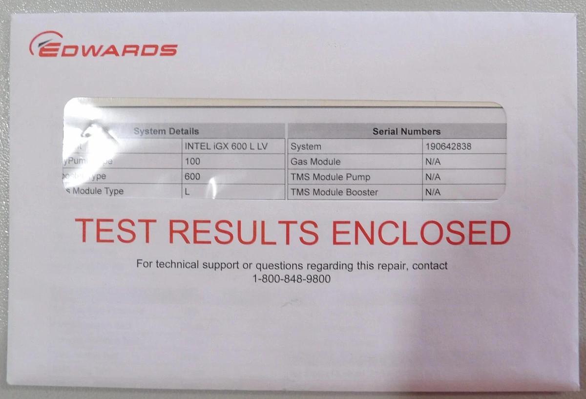 Refurbished iGX600L Edwards NRY0GB000 Vacuum Pump IGX 600L Manufacturer Refurbished