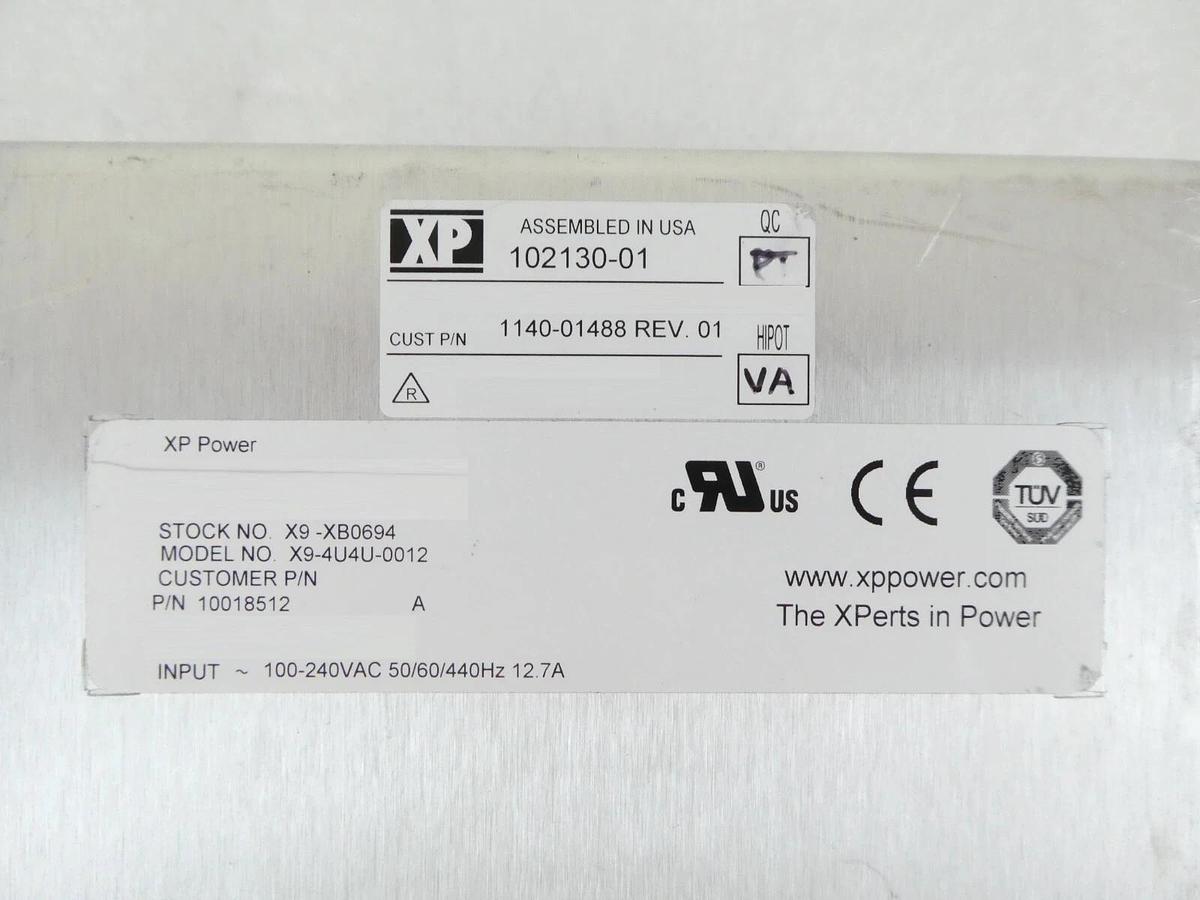 Used XP Power 102130-01 Power Supply X9-4U4U-0012 10018512 AMAT 1140-01488 Working