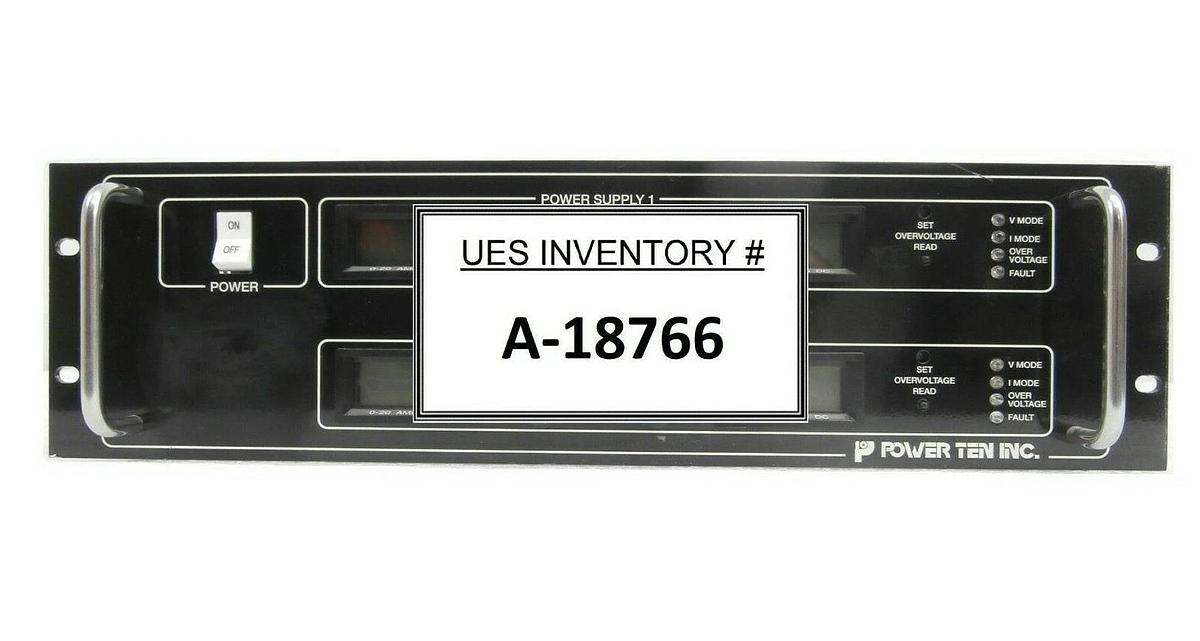 Used Power Ten D3C-21066/20166 DC Dual Output Power Supply D3 Series Tested Working