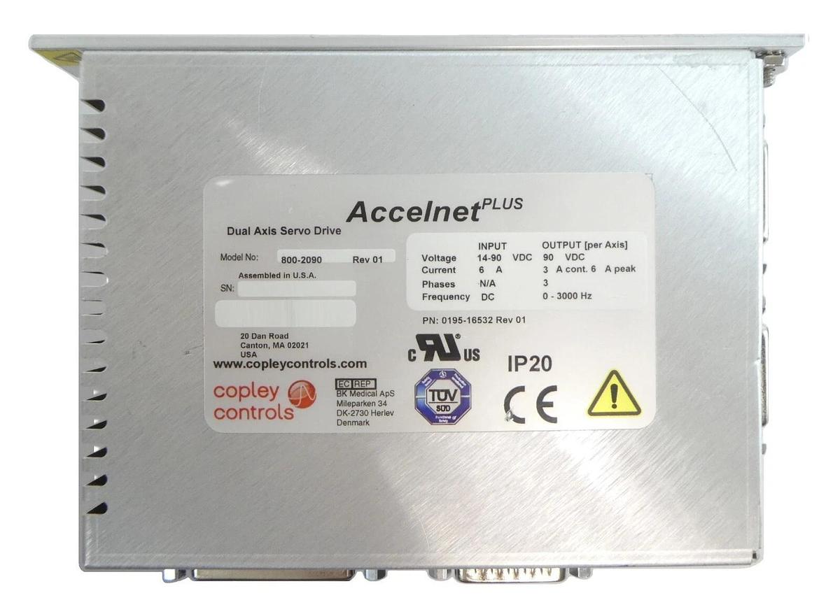 Used Copley Controls 800-2090 Dual Axis Servo Drive Accelnet Plus Working Surplus