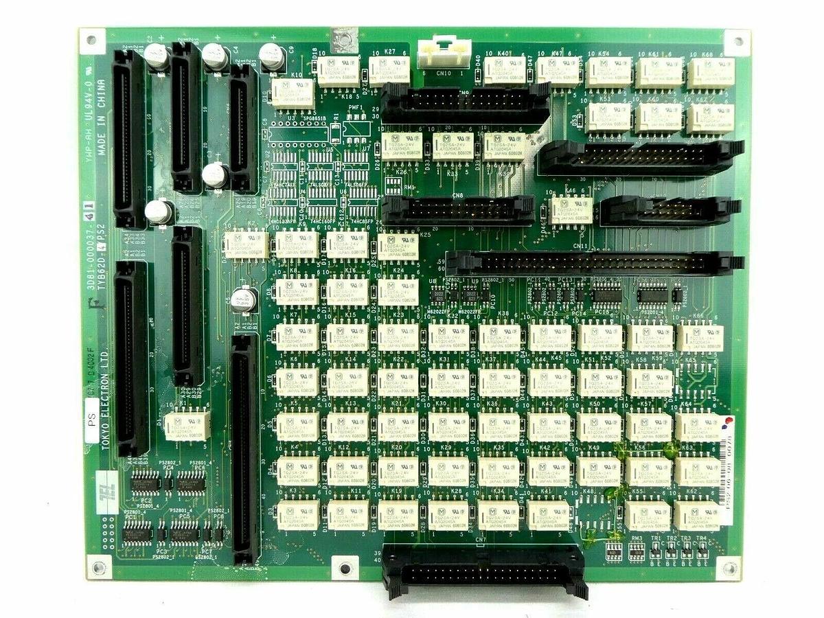 Used TEL Tokyo Electron 3D81-000037-41 Signal Relay PCB TYB62D-4/PS2 Working Spare