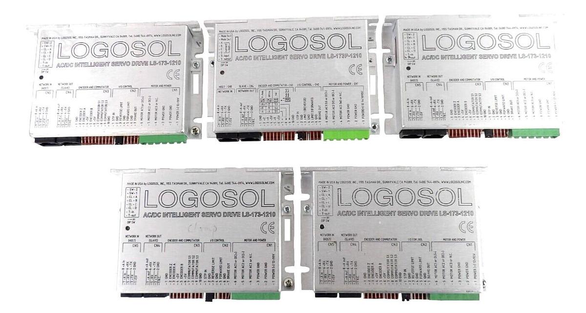Used Logosol LS-173-1210 AC/DC Intelligent Servo Drive Lot of 5 LS-173P-1210 Working