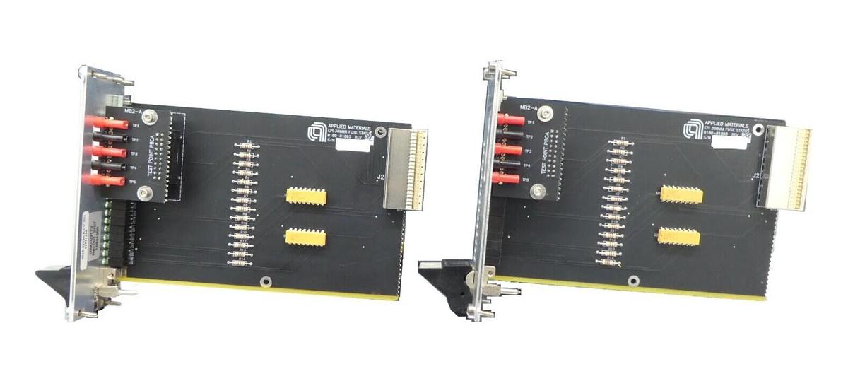 Used AMAT Applied Materials 0100-01803 Fuse Status PCB Card 0090-03172 Lot of 2 Spare