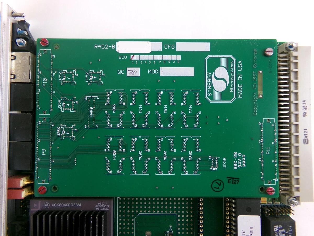 Used Synergy V452-D SBC Single Board Computer VME PCB Card 0090-76133 Untested