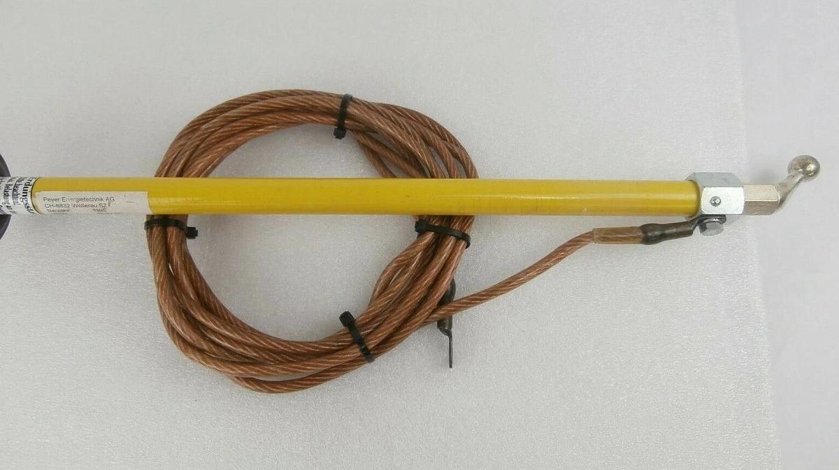 Used Peyer Energietechnik 1395 Discharge Rod & Ground Cable 30kV DC Balzers Working