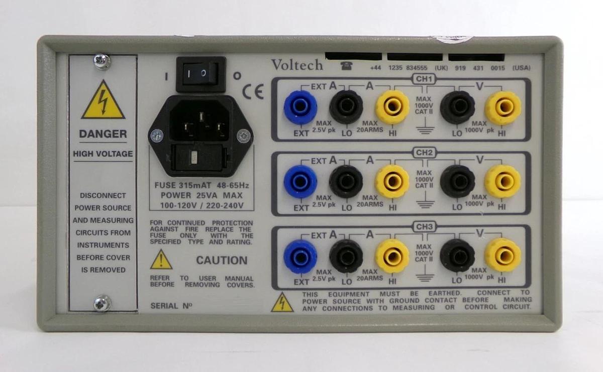 Used Voltech PM300 Three Phase Power Analyzer Reseller Lot of 2 Untested Surplus