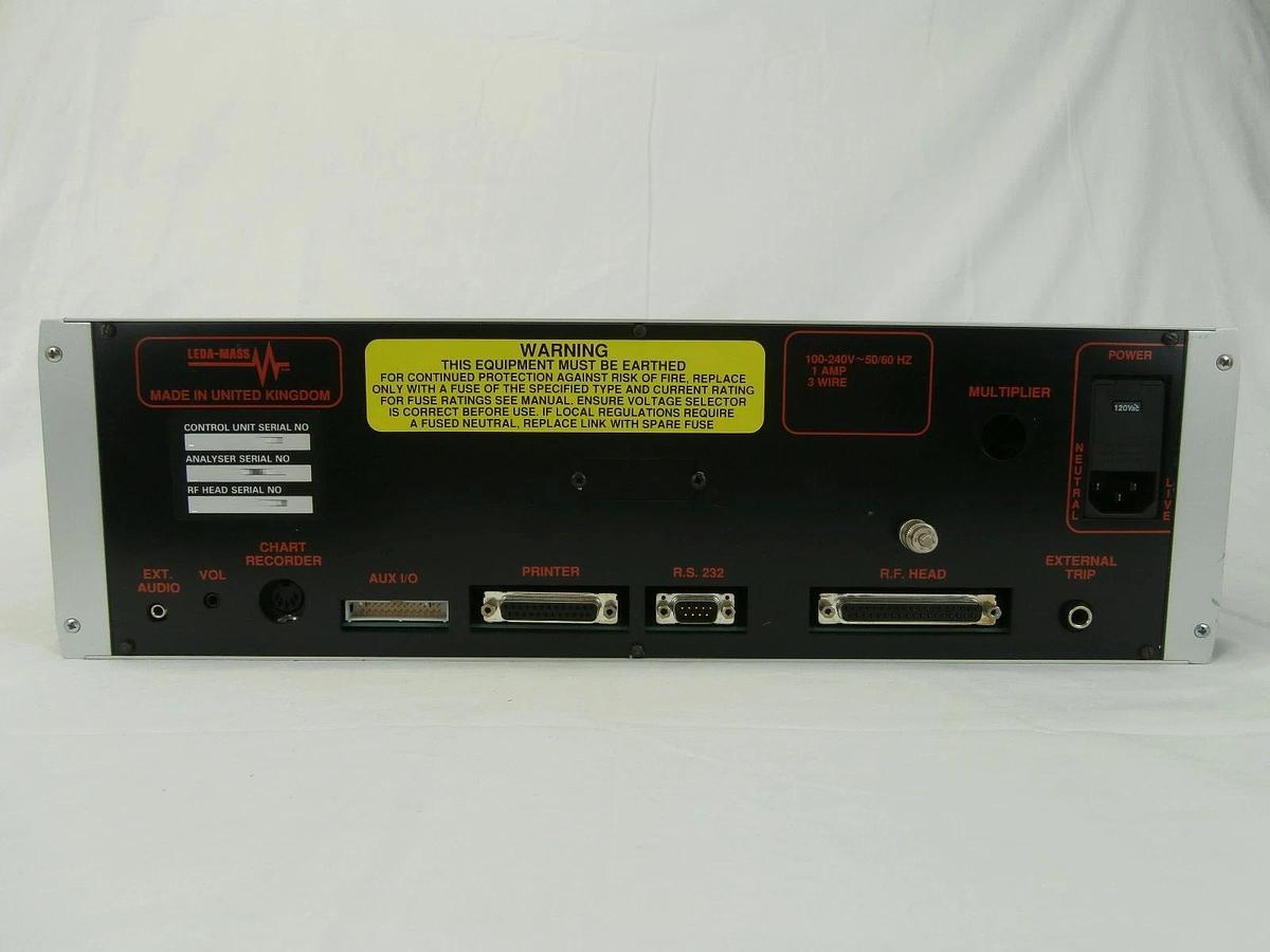 Used Leda-Mass Spectra Vacscan 100 Residual Gas Analyzer RGA Nordiko 9550 Working