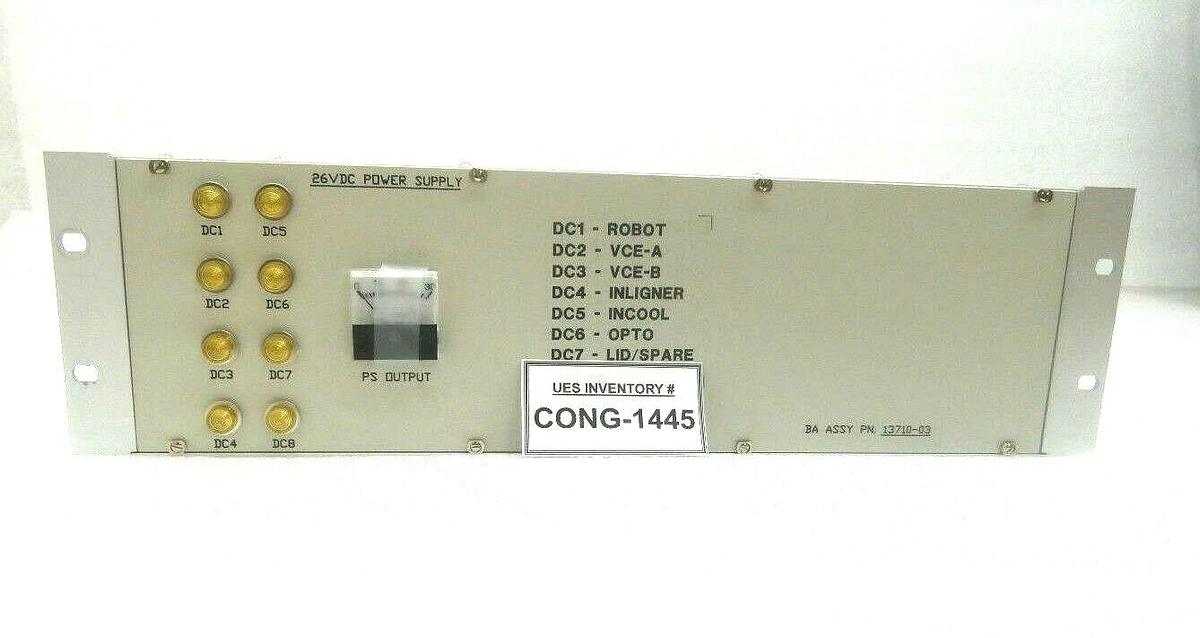 Used Brooks Automation 001-3710-03 26VDC Power Supply 13710-03 Cracked Display Used