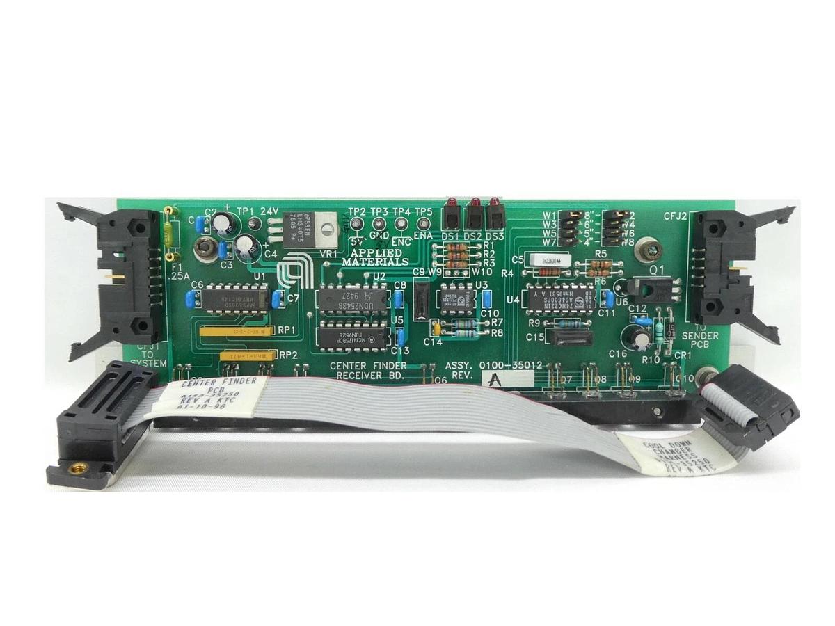 Used AMAT Applied Materials 0100-35012 Center Finder Receiver Board PCB 0150-35250