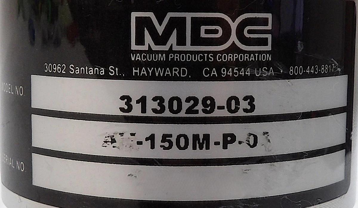 Used MDC Vacuum Products 313029-03 Pneumatic Angle Valve AV-150M-P-03 Working