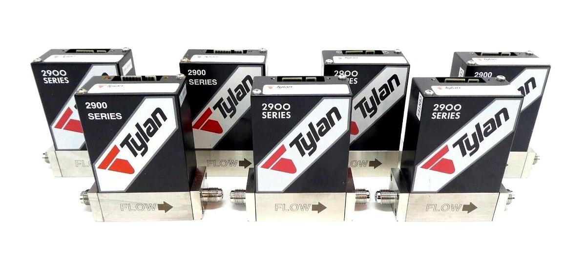 Used Tylan FC-2900M Mass Flow Controller MFC 20 SCCM He Reseller Lot of 7 Working