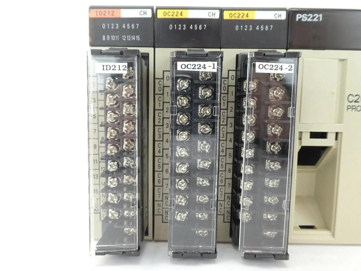 Used Omron C200H Programmable Logic Controller PLC Assembly Sysmac PS221 Working