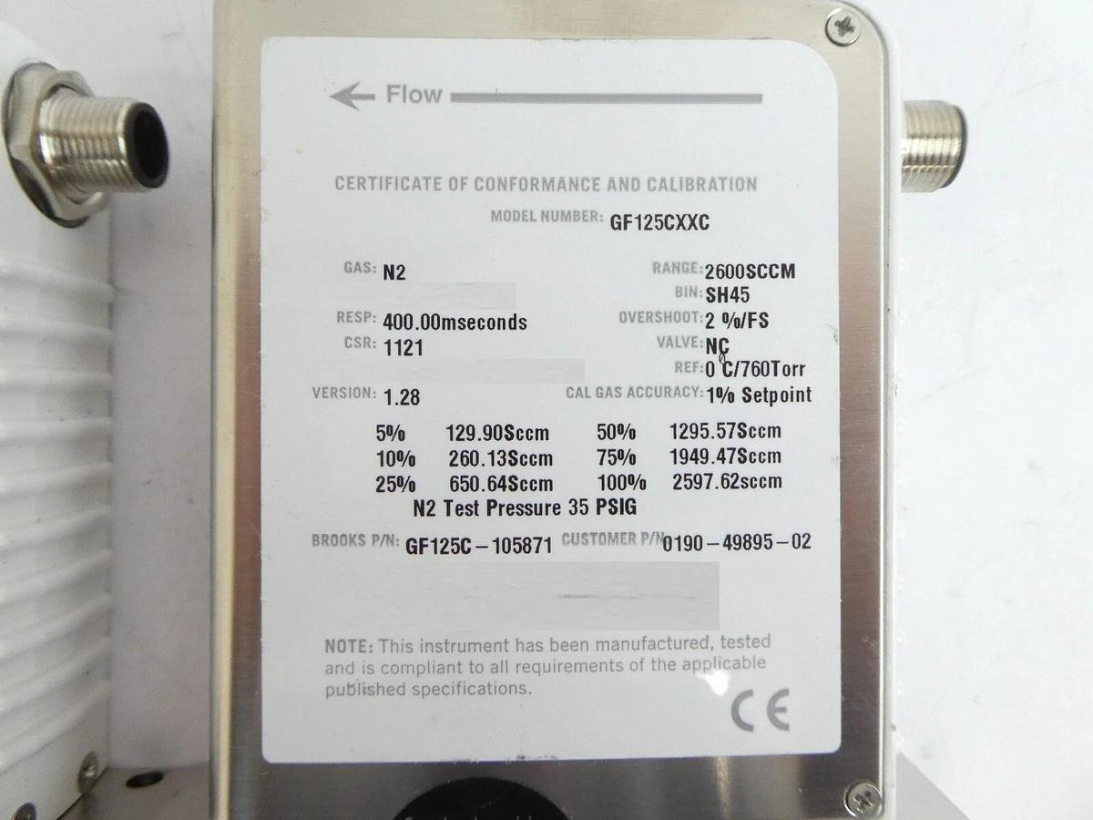 Used Brooks Instrument GF125CXXC Mass Flow Controller MFC Lot of 12 Working Surplus