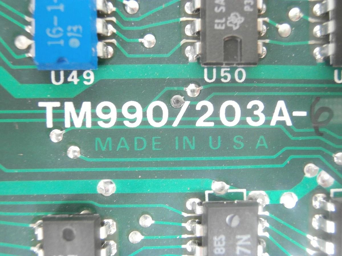Used Texas Instruments 1600252-000 RAM Module PCB Card TM990/203A-6 Varian 115678001