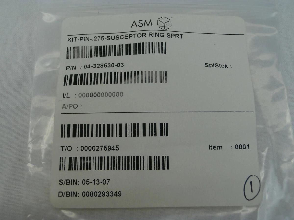 ASM 04-328530-03 Susceptor Ring .275" Quartz Pins SPRT Kit Lot of 3 New
