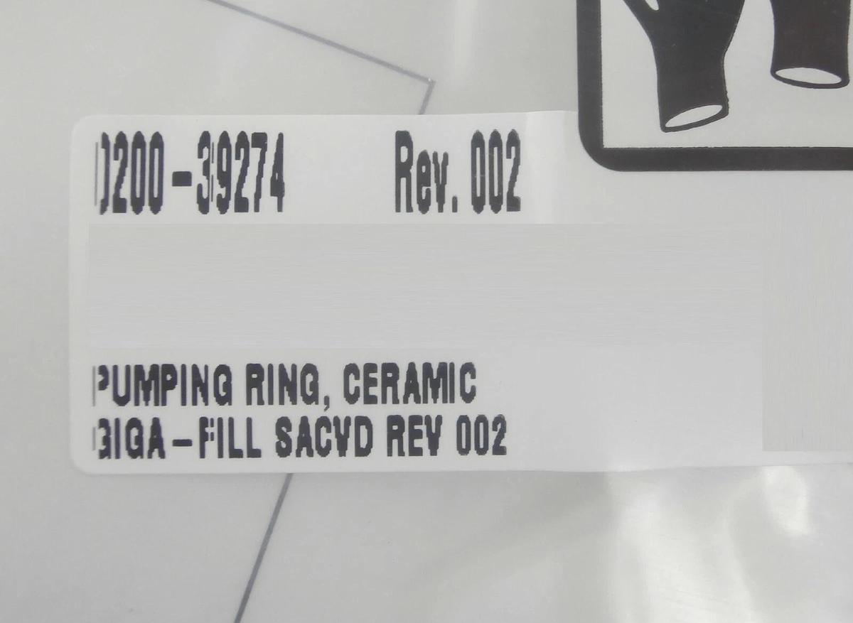 Refurbished AMAT Applied Materials 0200-39274 SACVD Ceramic Pumping Ring Refurbished