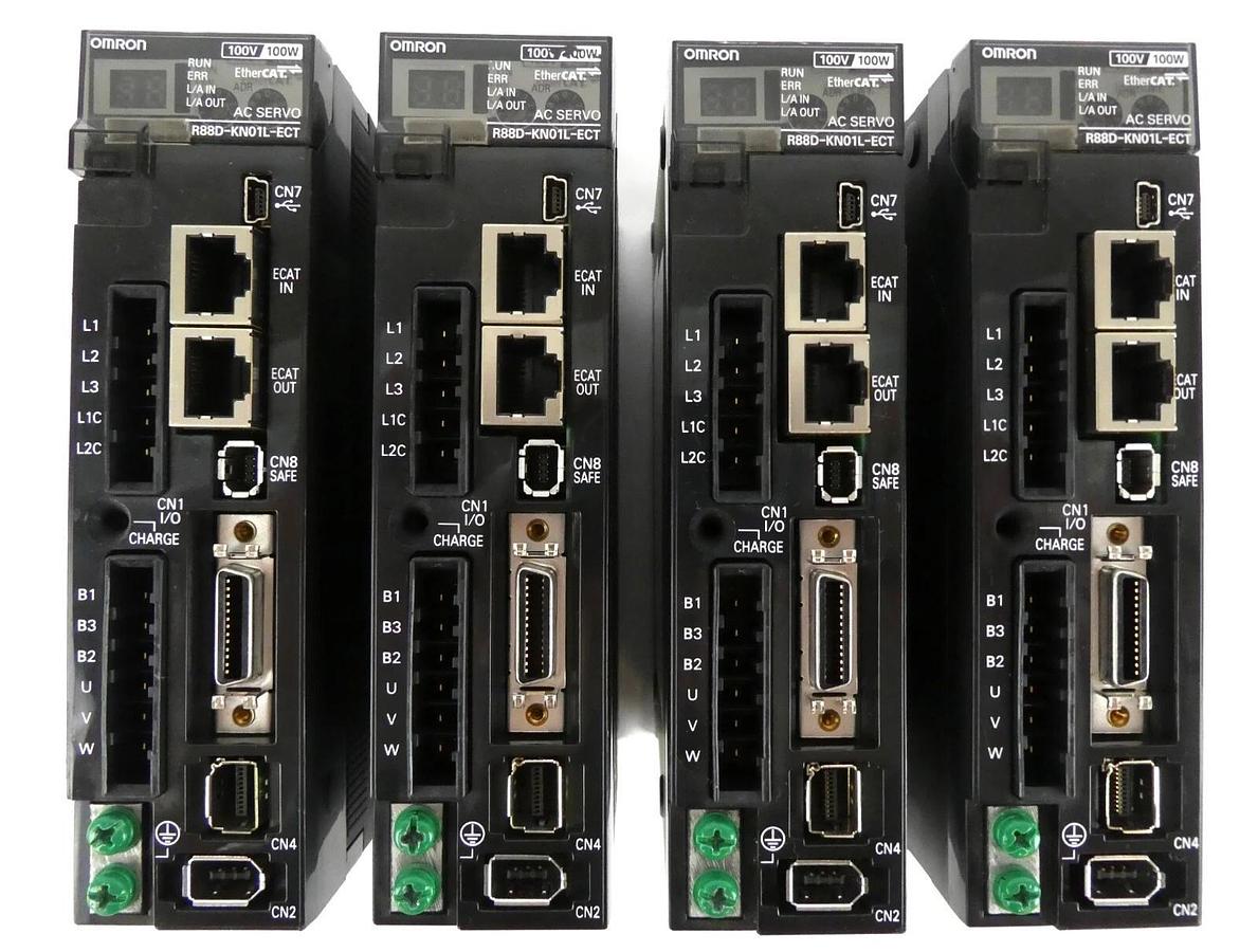 Used Omron R88D-KN01L-ECT AC Servo Driver G5 Series Reseller Lot of 4 Working Surplus