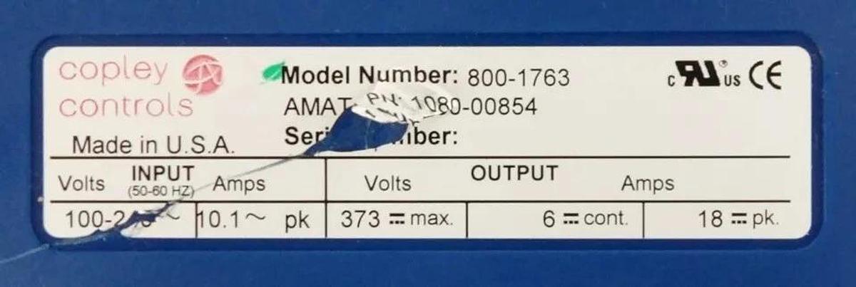 Used Copley Controls 800-1763 Servo Drive Module Xenus Plus AMAT 1080-00854 Working