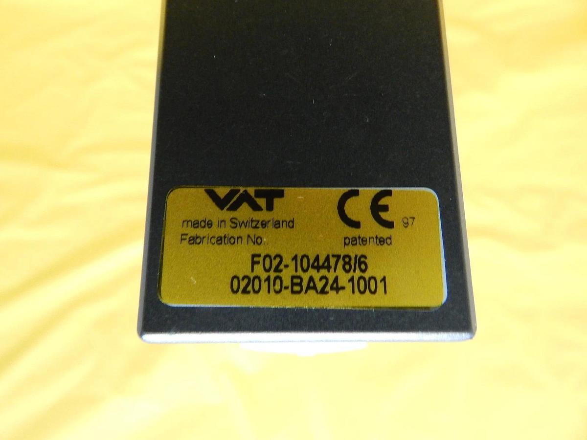 Used VAT 02010-BA24-1001 Pneumatic High Vacuum 12" Slit Valve Working