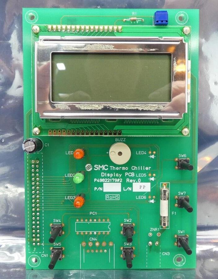 Used SMC P49822170#2 Thermo Chiller Display PCB Reseller Lot of 4 Working Surplus