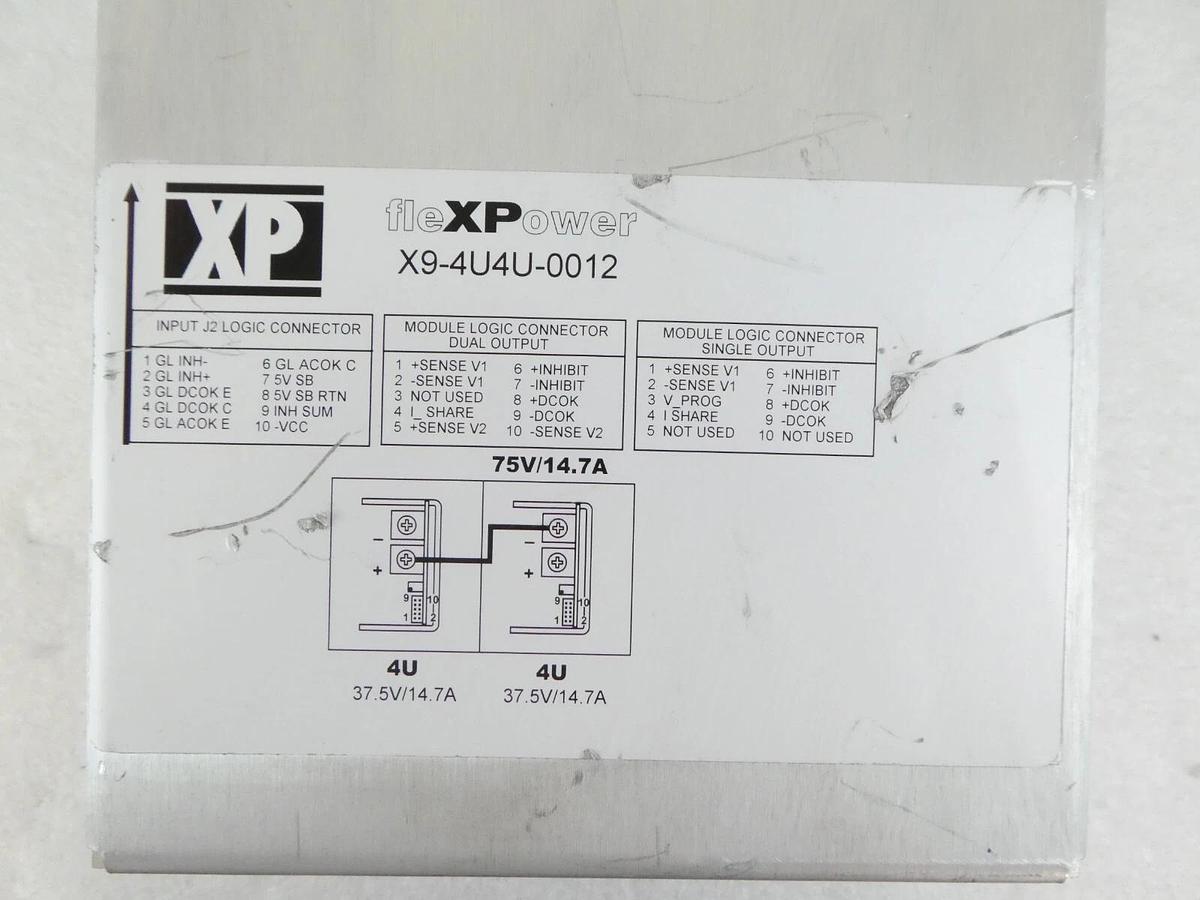 Used XP Power 102290-01 Power Supply X9-4U4U-0012 10018512 AMAT 1140-01634 Working