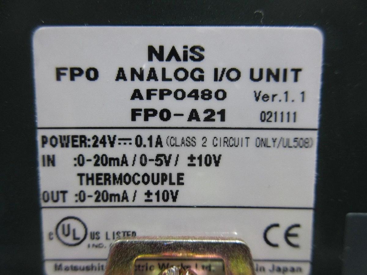 Used Matsushita Nais AFP0480 PLC FP0-A21 Vexta DFC1507 Cosel R10A-5-N Used Working