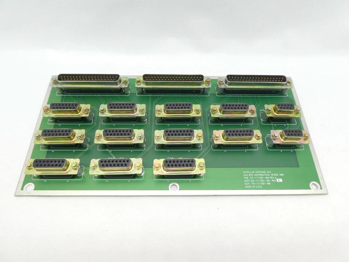 Used Novellus Systems 02-111301-00 Gas Box Distribution PCB Speed 300 Rev. 1 Working